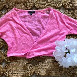 Pink, sheer, flowers